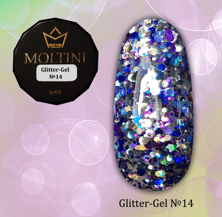 Moltini Glitter-gel №14. 6 мл.