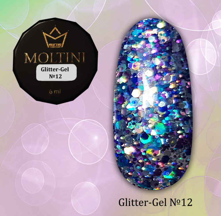 Moltini Glitter-gel №12. 6 мл.