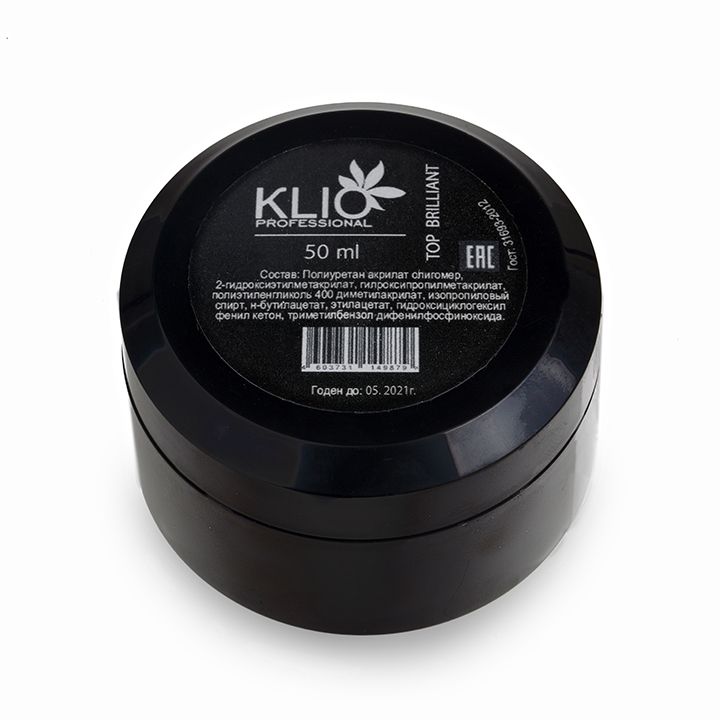 Klio Professional BRILLIANT UV Top Coat 50 G - Топ Бриллиант с узким горлышком