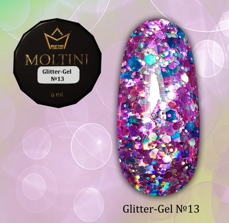 Moltini Glitter-gel №13. 6 мл.