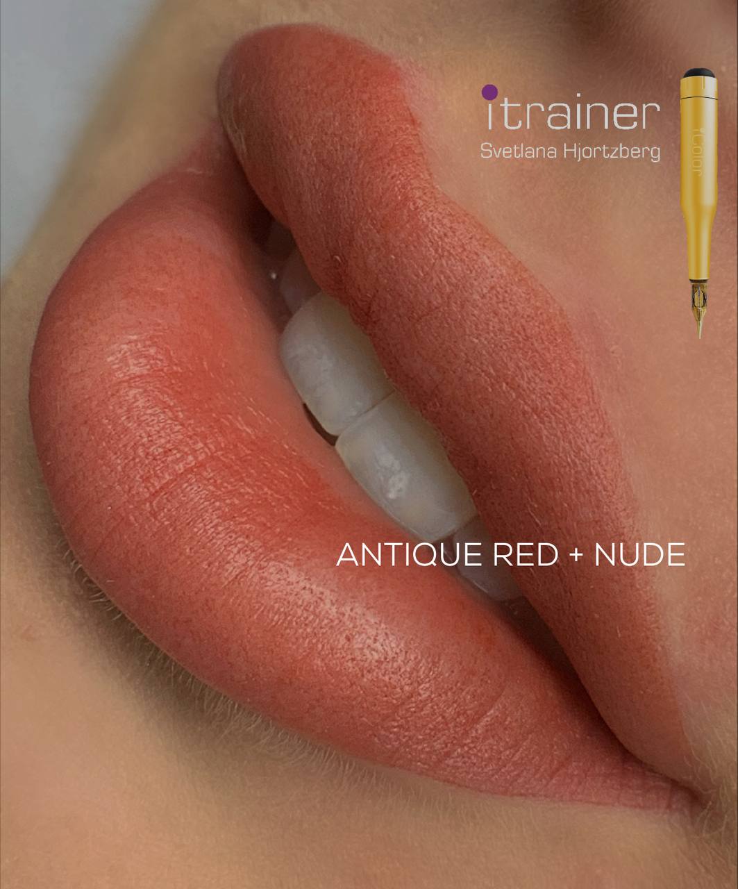 Пигмент для перманентного макияжа губ iColor Antique Red, 10мл