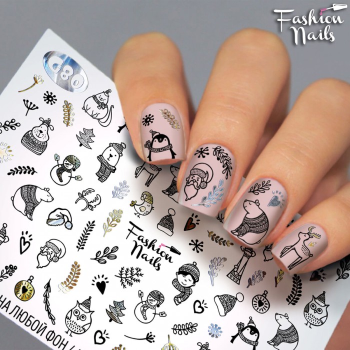 Слайдер-дизайн (наклейка, стикер) для ногтей Fashion Nails Galaxy №80