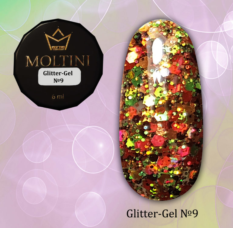 Moltini Glitter-gel №9. 6 мл.