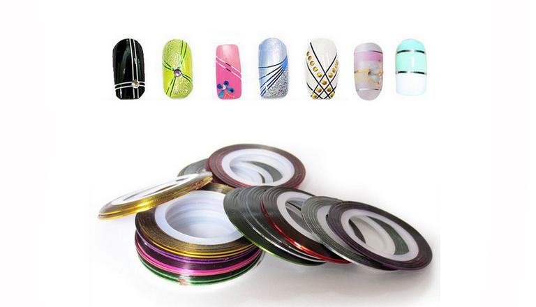 Цветная лента для дизайна ногтей