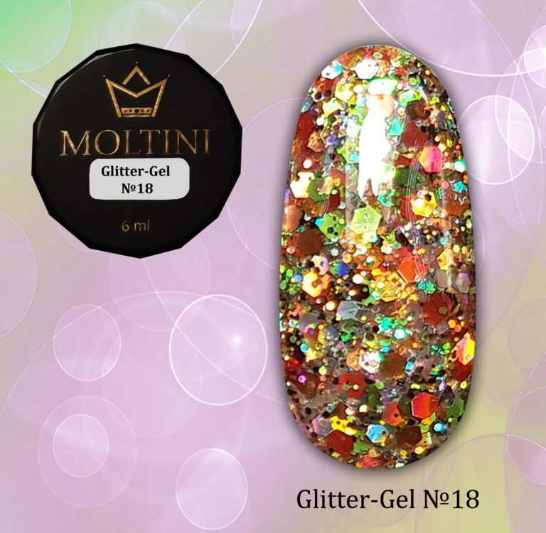 Moltini Glitter-gel №18. 6 мл.