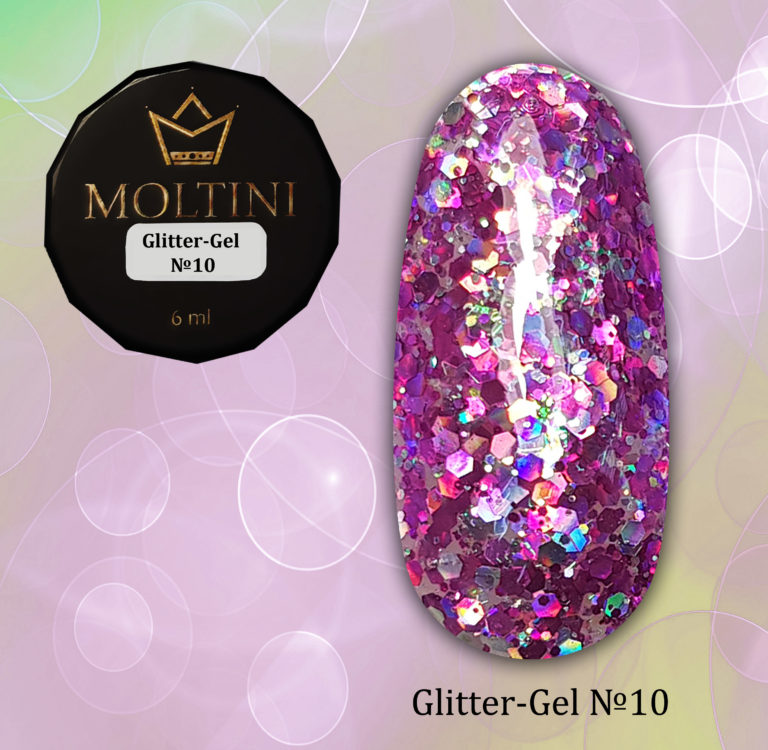 Moltini Glitter-gel №10. 6 мл.