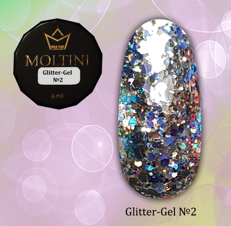 Moltini Glitter-gel №2. 6 мл.