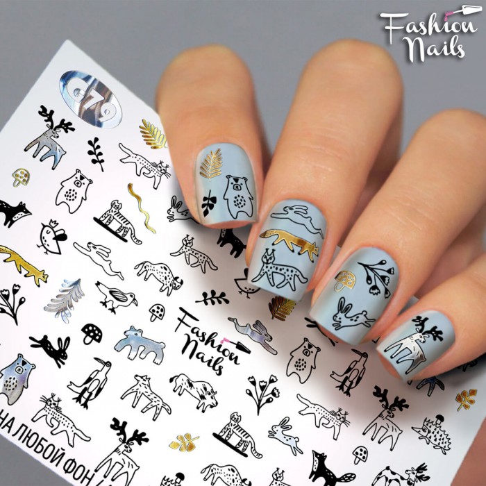 Слайдер-дизайн (наклейка, стикер) для ногтей Fashion Nails Galaxy №79