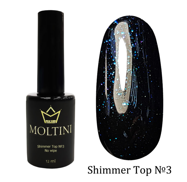 MOLTINI Shimmer Top №3 мерцающий без лип. слоя 12 мл.