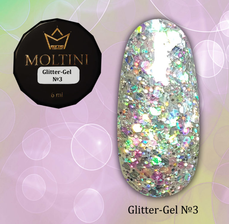 Moltini Glitter-gel №3. 6 мл.