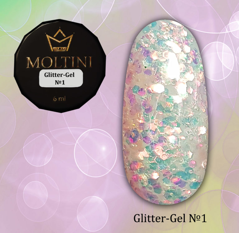 Moltini Glitter-gel №1. 6 мл.